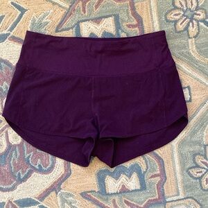 Purple Speedup High waisted Lululemon Running Shorts